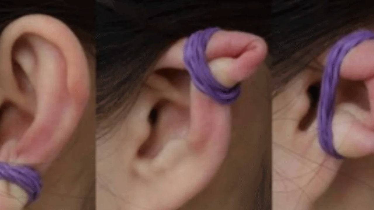 Foto - Japonların gizli tekniği: Bakın kulağa lastik takınca ne oluyor!
