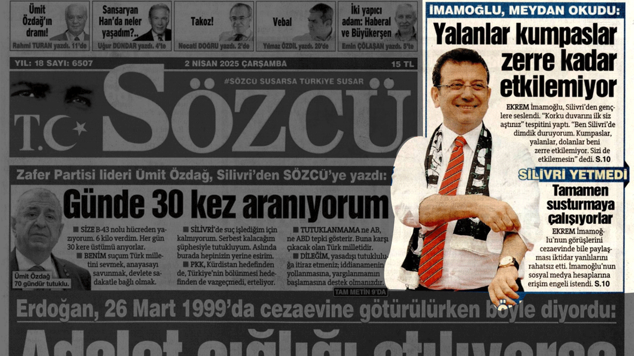 Kaça kiraladınız logo yanını Sözcü? Sözcü’de İmamoğlu köşesi 