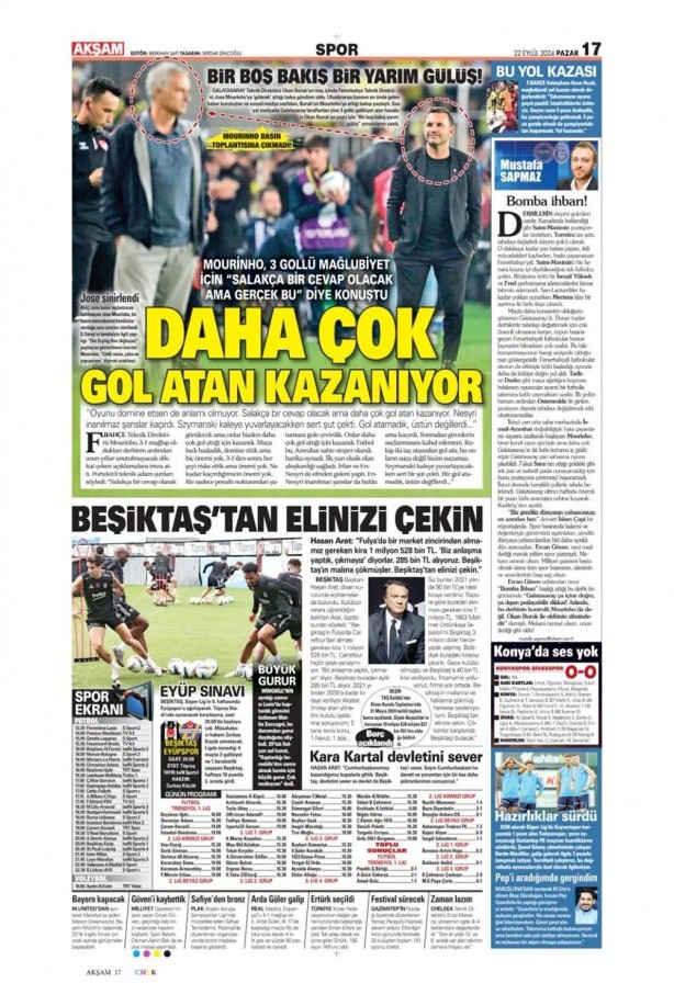 Foto - "Kadıköy Aslan'ı Galatasaray" İşte günün spor manşetleri