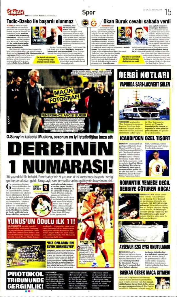 Foto - "Kadıköy Aslan'ı Galatasaray" İşte günün spor manşetleri
