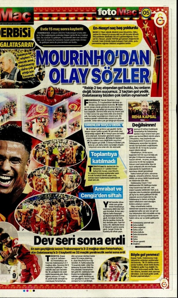 Foto - "Kadıköy Aslan'ı Galatasaray" İşte günün spor manşetleri