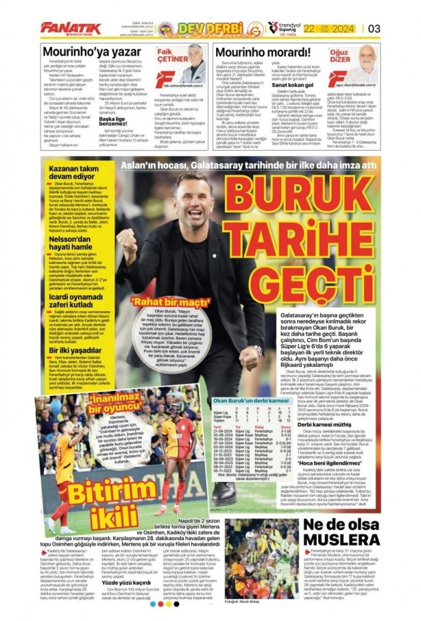 Foto - "Kadıköy Aslan'ı Galatasaray" İşte günün spor manşetleri