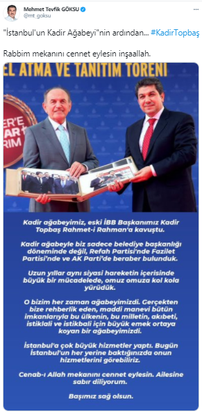 Foto - Kadir Topbaş vefat etti! Siyasilerden taziye mesajı yağdı