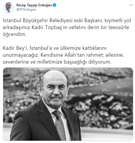 Foto - Kadir Topbaş vefat etti! Siyasilerden taziye mesajı yağdı