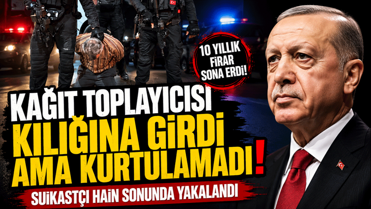 Kağıt toplayıcısı kılığına girdi ama kurtulamadı!