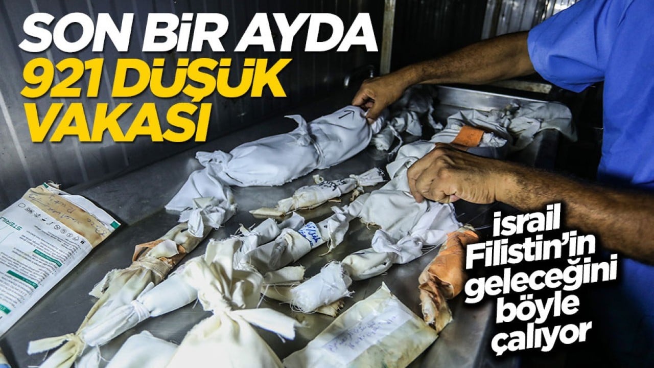 Kahpe İsrail Filistin'in geleceğini böyle çalıyor: Son 1 ayda 921 düşük vakası