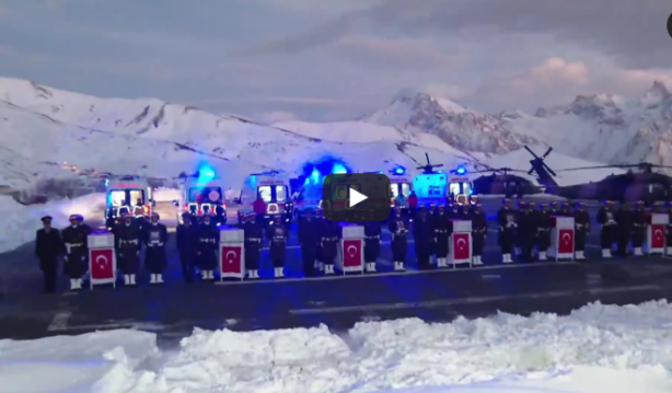 Foto - Kahramanlarımızı uğurladık! Irak'ın kuzeyinde şehit olan 6 asker için Hakkari'de tören