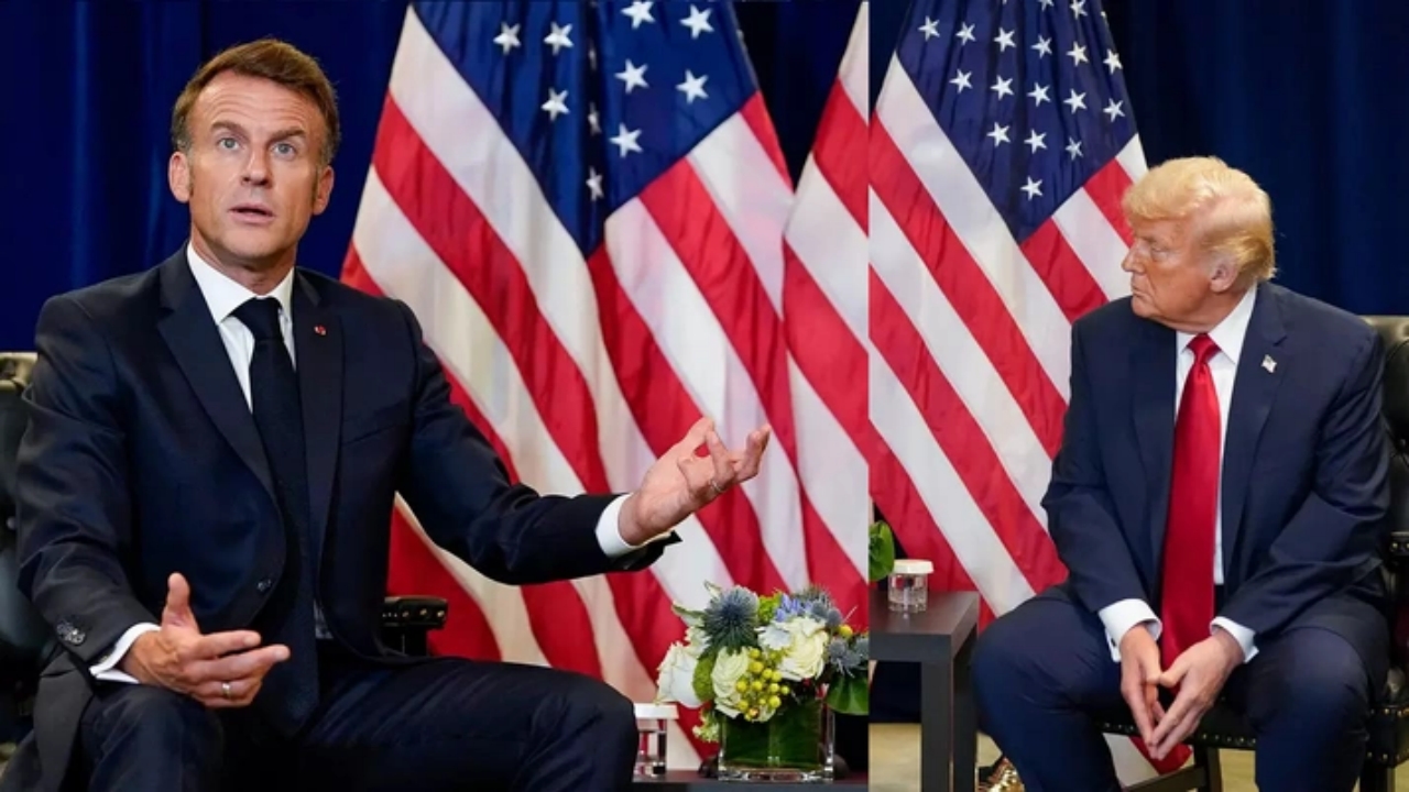 Foto - Kameralar önünde çok fena kapıştılar! BM’de Trump ve Macron arasında "Filistin" kavgası çıktı