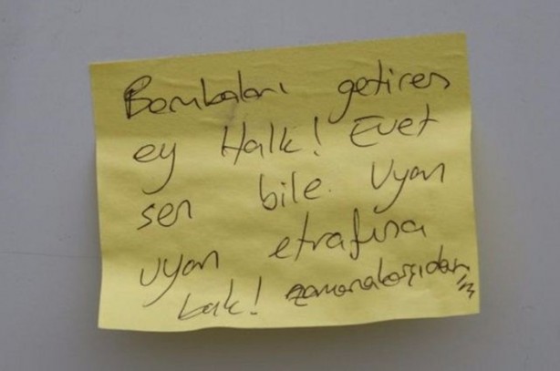 Foto - Kamyonete bırakılan not polisi alarma geçirdi