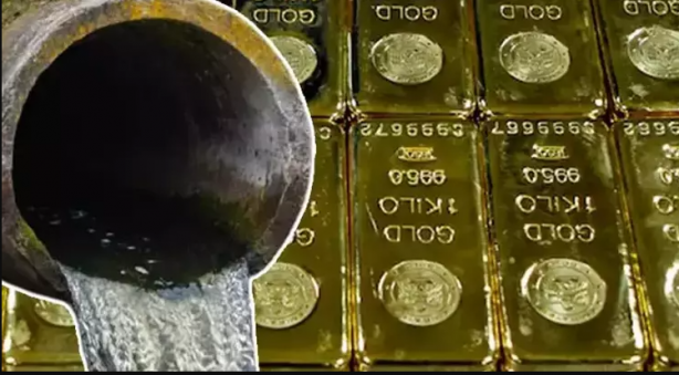 Foto - Kanalizasyondan oluk oluk altın akıyor! Kilolarca altın çıkarıldı