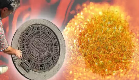 Kanalizasyondan oluk oluk altın akıyor! Kilolarca altın çıkarıldı