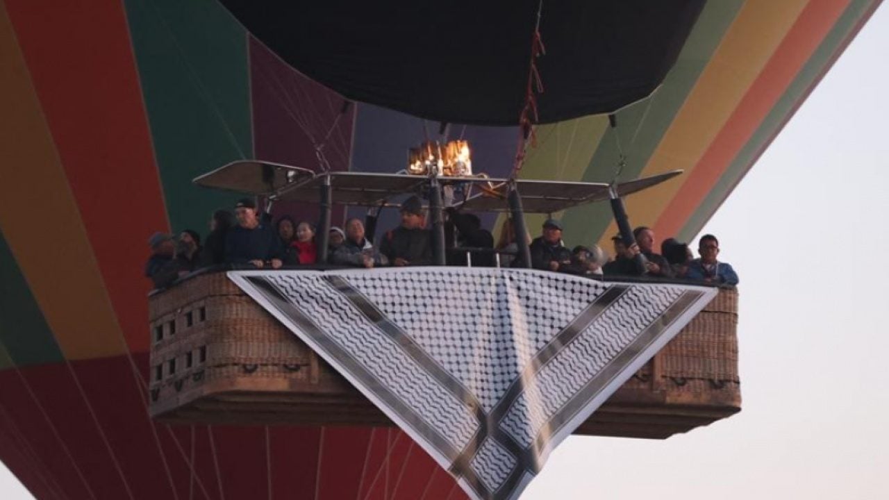 Foto - Kapadokya'da Gazze için anlamlı uçuş: Balonlardaki detay dikkat çekti!