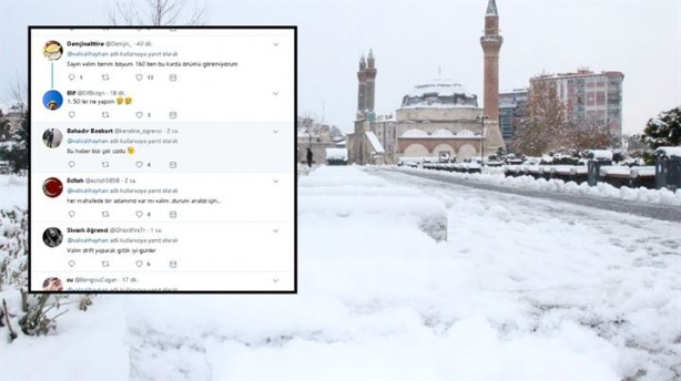 Kar kenti teslim alınca öğrenciler valiyi tweet yağmuruna tuttu