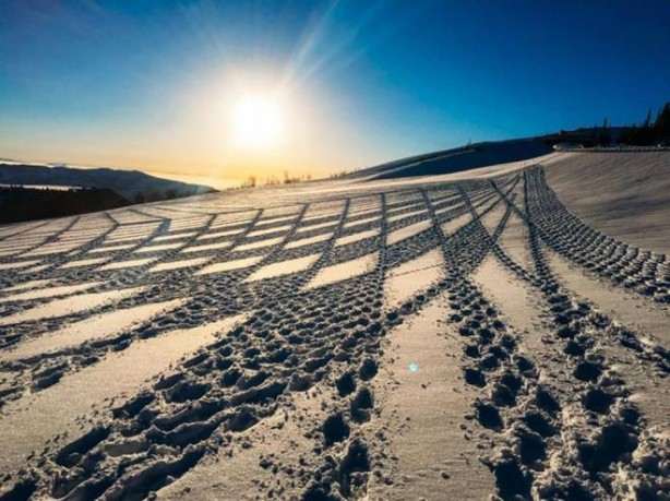 Foto - Kar ressamından ilginç şov! Görenler hayret ediyor