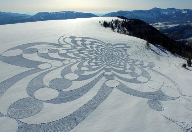 Foto - Kar ressamından ilginç şov! Görenler hayret ediyor