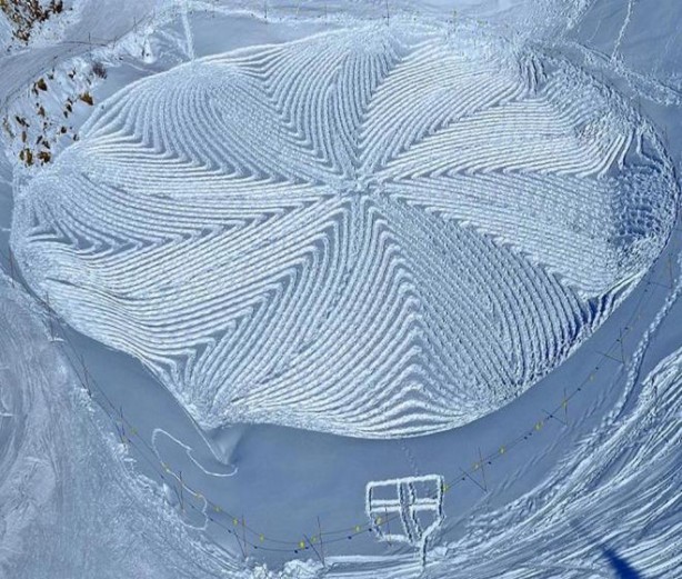 Foto - Kar ressamından ilginç şov! Görenler hayret ediyor