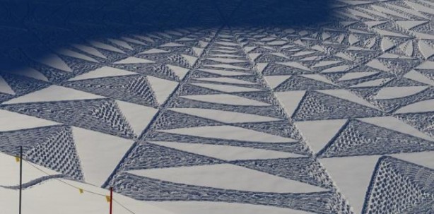 Foto - Kar ressamından ilginç şov! Görenler hayret ediyor