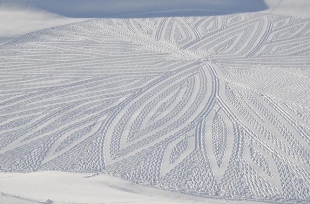 Foto - Kar ressamından ilginç şov! Görenler hayret ediyor