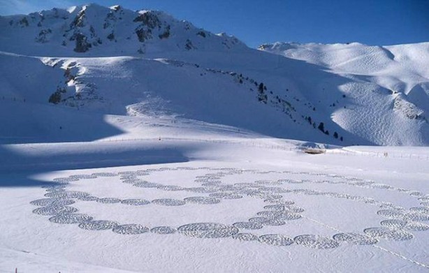 Foto - Kar ressamından ilginç şov! Görenler hayret ediyor