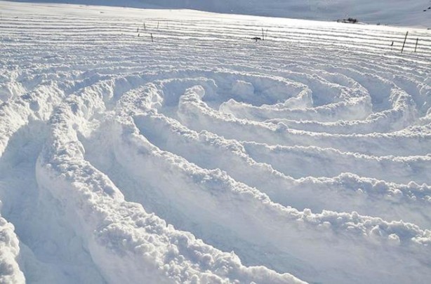 Foto - Kar ressamından ilginç şov! Görenler hayret ediyor