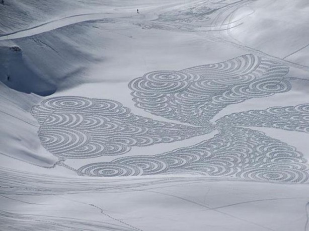 Foto - Kar ressamından ilginç şov! Görenler hayret ediyor