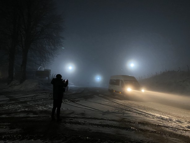Foto - Kar yağışı sürücülere zor anlar yaşatıyor