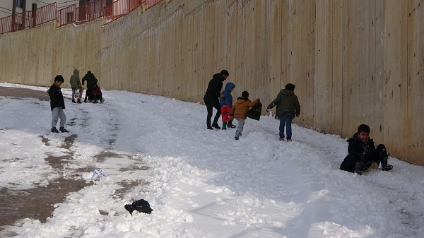 Foto - Kar yağışının keyfini onlar çıkarttı! Dört gözle beklediler keyfini böyle sürdüler