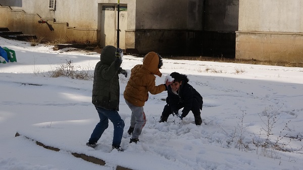 Foto - Kar yağışının keyfini onlar çıkarttı! Dört gözle beklediler keyfini böyle sürdüler