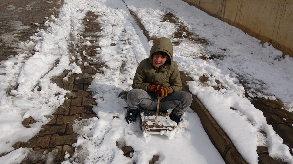 Foto - Kar yağışının keyfini onlar çıkarttı! Dört gözle beklediler keyfini böyle sürdüler