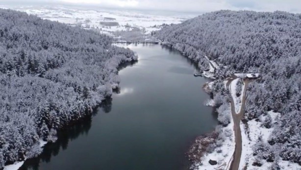 Karabük'te doyumsuz kar manzarası