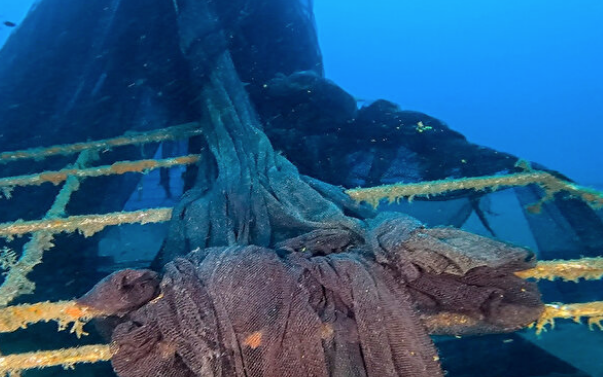 Foto - Karadeniz bölgesinde müthiş keşif: Hayalet ağ ararken bulundu! 50 metre derinlik ve 53 metre uzunluğunda