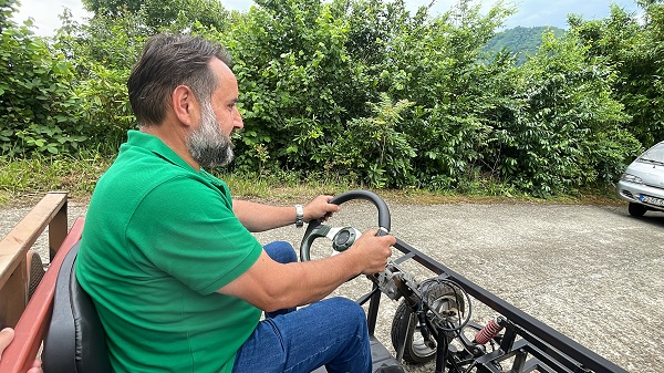 Foto - Karadeniz zekası bir kez daha şaşırttı! İşte Rize usulü elektrikli araç: Fafatuka