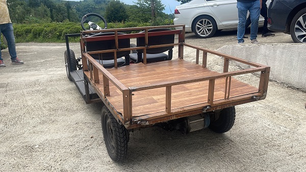 Foto - Karadeniz zekası bir kez daha şaşırttı! İşte Rize usulü elektrikli araç: Fafatuka