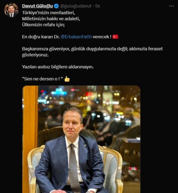 Foto - Karadenizli şarkıcı Davut Güloğlu Cumhur ittifakı görüşmeleri sürerken paylaştı! Bakın hangi partiliymiş