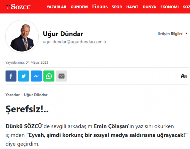 Foto - Karahasanoğlu Uğur Dündar’ı paçavraya çevirdi "Şerefsiz"