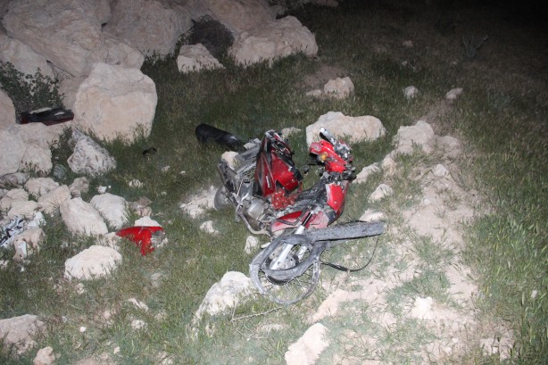 Foto - Karaman’da şarampole uçan motosiklet sürücüsü hayatını kaybetti