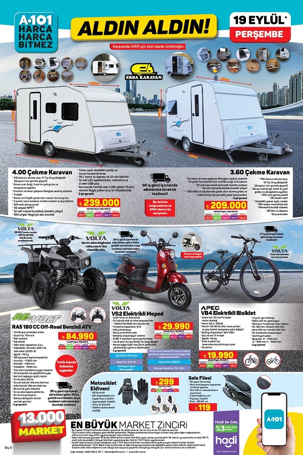 Foto - Karavandan elektrikli bisiklete... Bu hafta A101’de yok yok