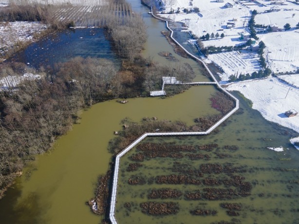 Foto - Karla kaplı Acarlar Longozu böyle görüntülendi