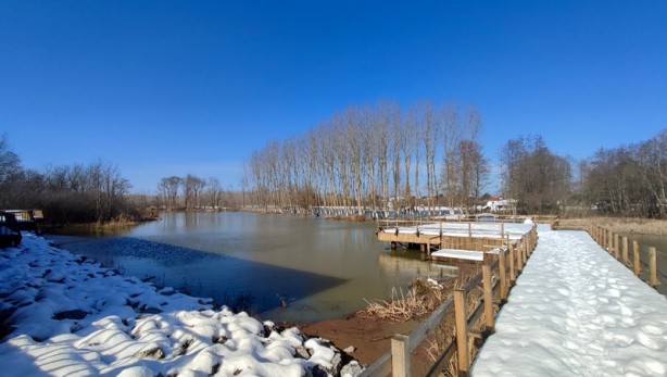 Foto - Karla kaplı Acarlar Longozu böyle görüntülendi