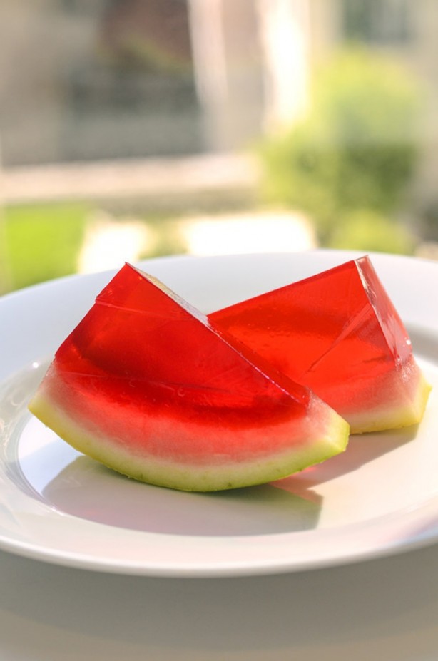 Foto - Karpuz kabuğunda jöle dilimleri