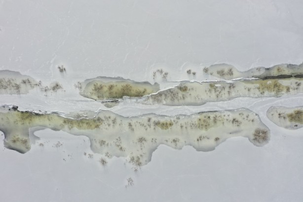 Foto - Kars Barajı'nın yüzeyi buz tuttu