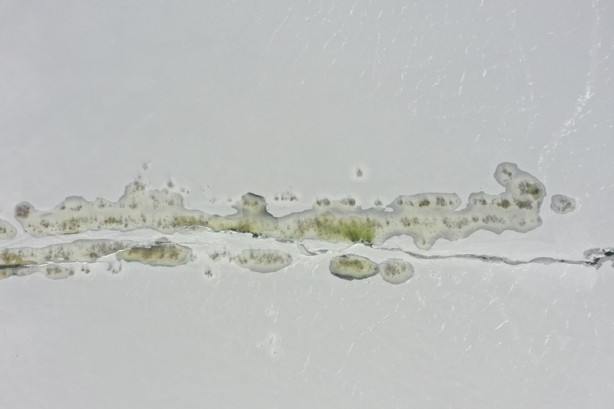 Foto - Kars Barajı'nın yüzeyi buz tuttu