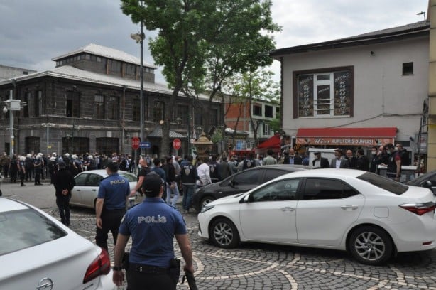 Foto - Kars'ta dolmuşçulardan 'kayyım' sloganları