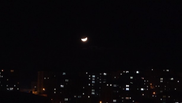 Foto - Kartpostallık 'yarım ay' manzarası hayran bıraktırdı