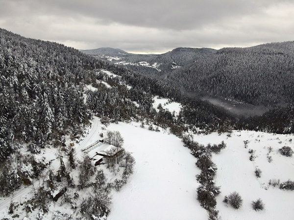 Foto - Kastamonu'da kar manzarası dronla görüntülendi