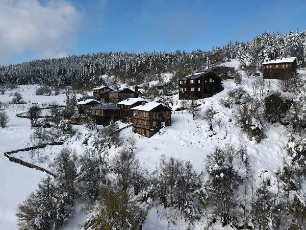 Foto - Kastamonu'da kar manzarası dronla görüntülendi