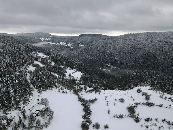 Foto - Kastamonu'da kar manzarası dronla görüntülendi