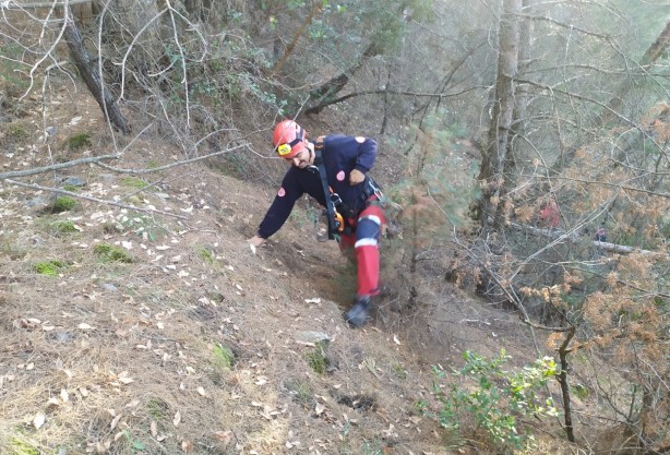Foto - Kayalıklarda mahsur kalan keçi kurtarıldı