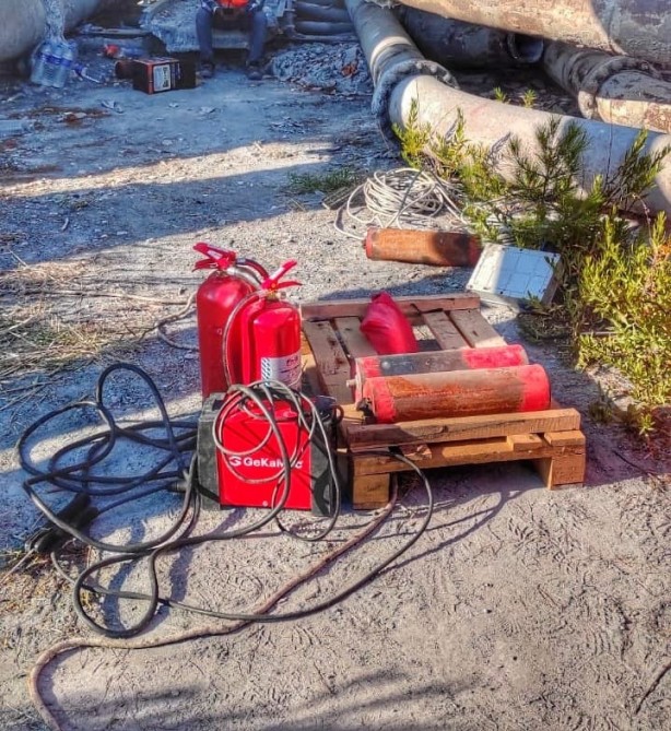 Foto - Kaynak makinesinden çıkan kıvılcım ormanı yaktı
