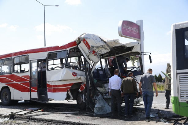 kayseri de halk ile belediye otobusu carpisti 7 yarali